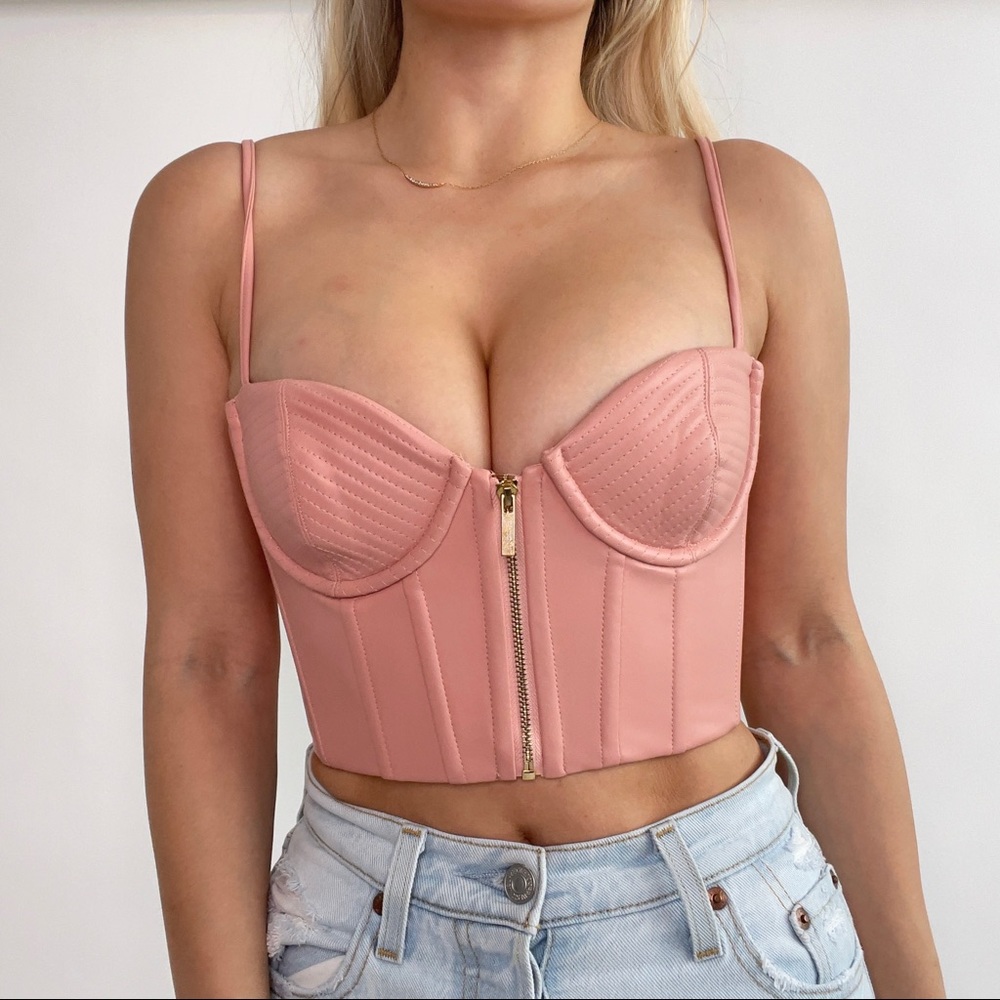 Oh Polly Zip Into Shape Leather Corset
